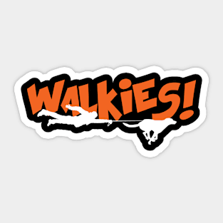 Walkies Dog Dad (Orange) Sticker